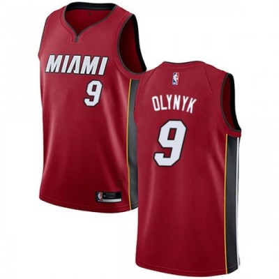 Nike Miami Heat #9 Kelly Olynyk Red Youth NBA Swingman Statement Edition Jersey